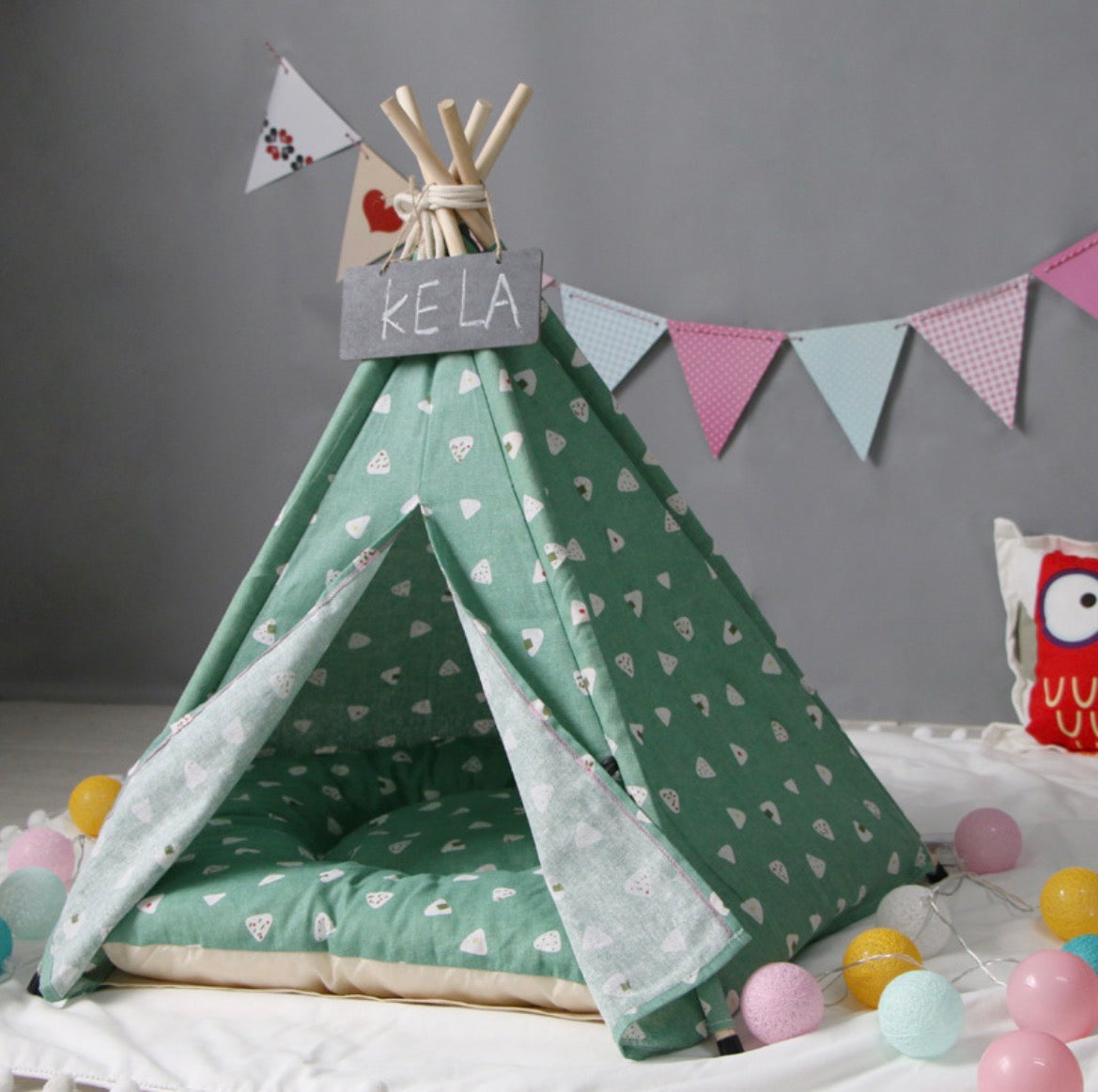 Cotton Triangle Pet Tent